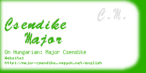 csendike major business card